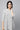 White Striped Collar Band With V-Slit Plus Size kurta
