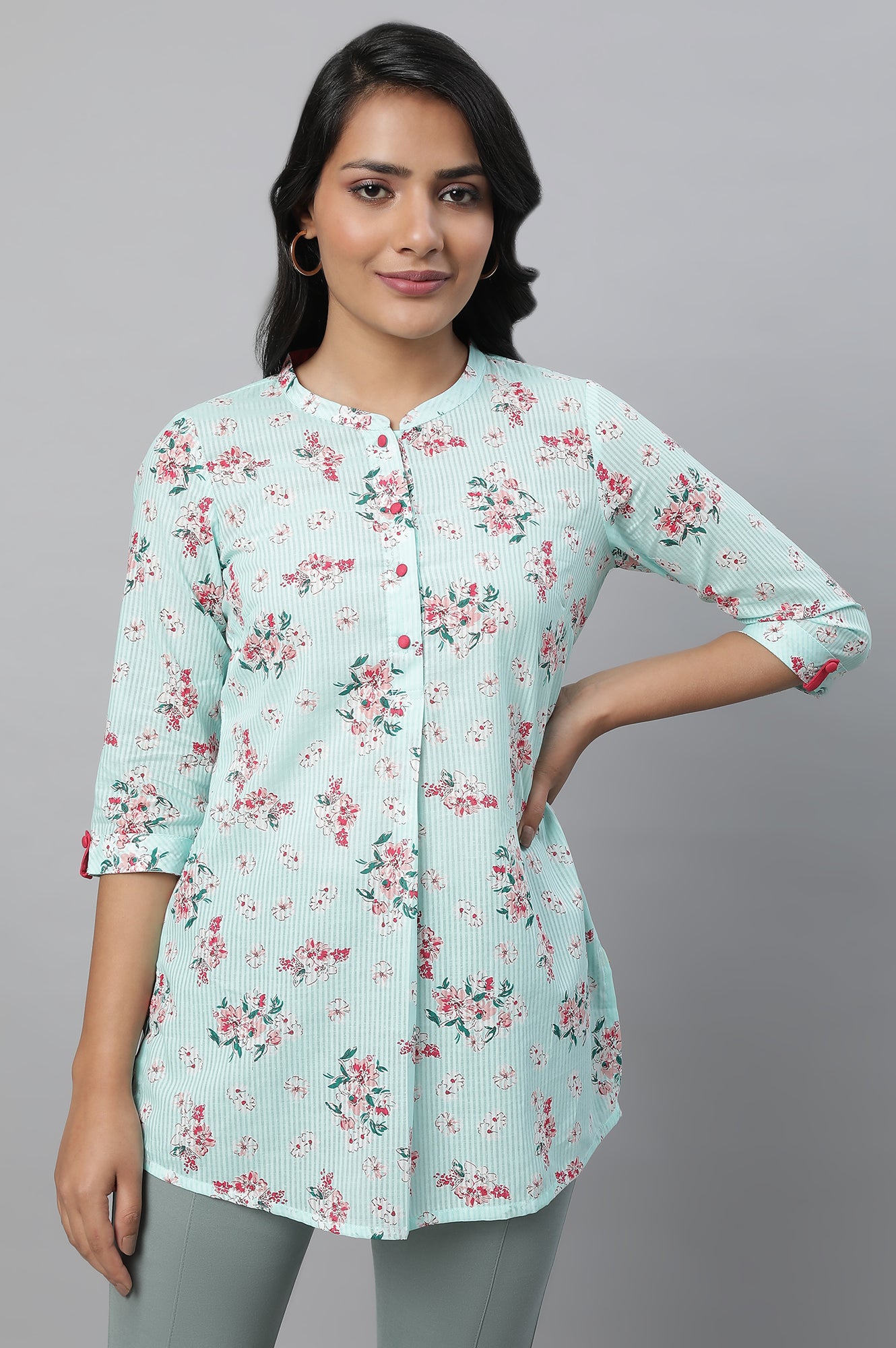 Green Floral Print Summer kurta