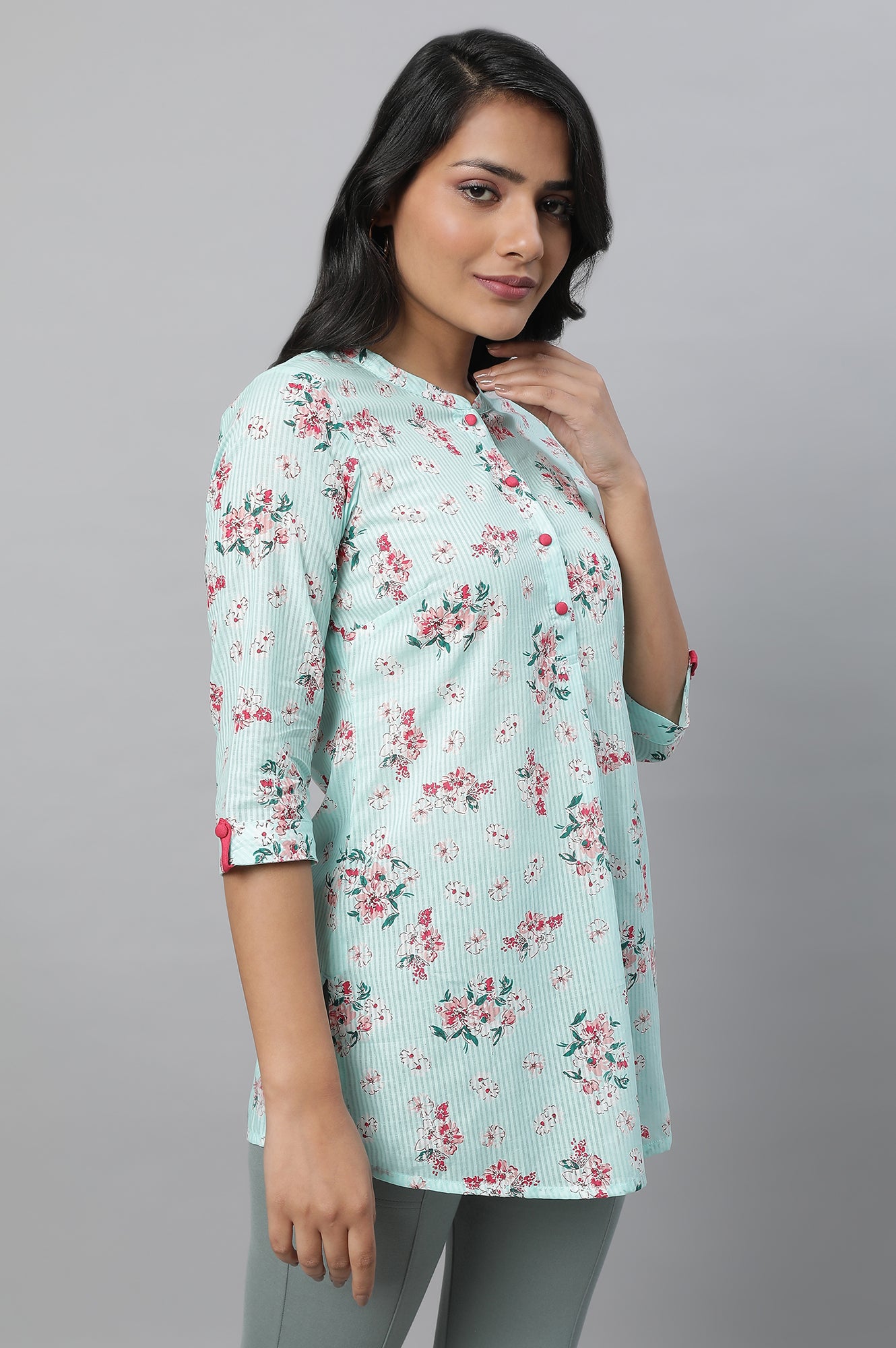 Green Floral Print Summer kurta