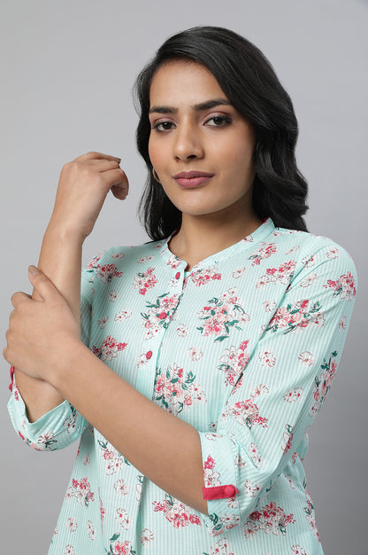 Green Floral Print Summer kurta