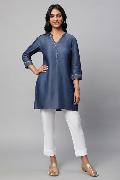 Blue Denim Short kurta