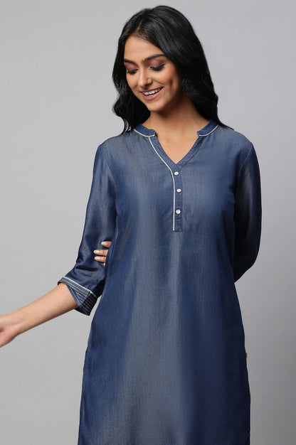 Blue Denim Short kurta