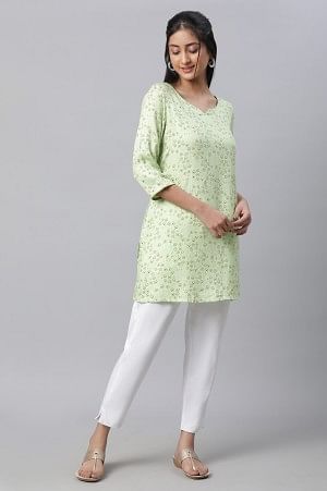 Green Floral Print Casual Summer kurta