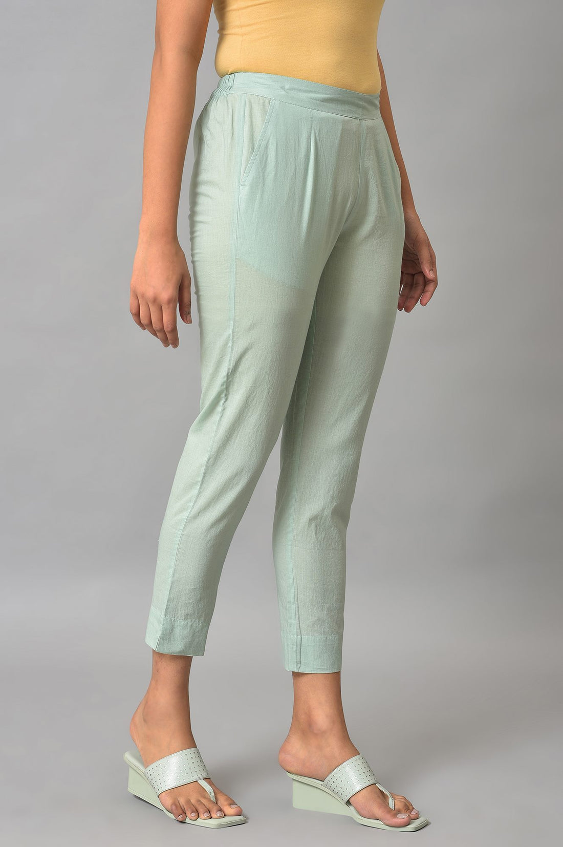 Blue Straight Fit Trouser Pants