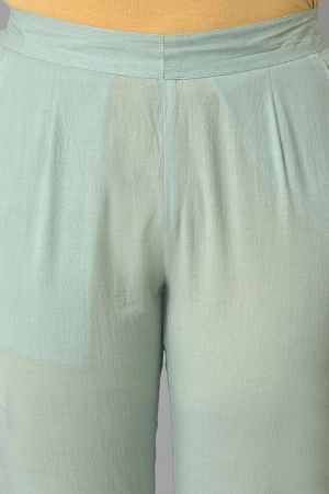 Blue Straight Fit Trouser Pants