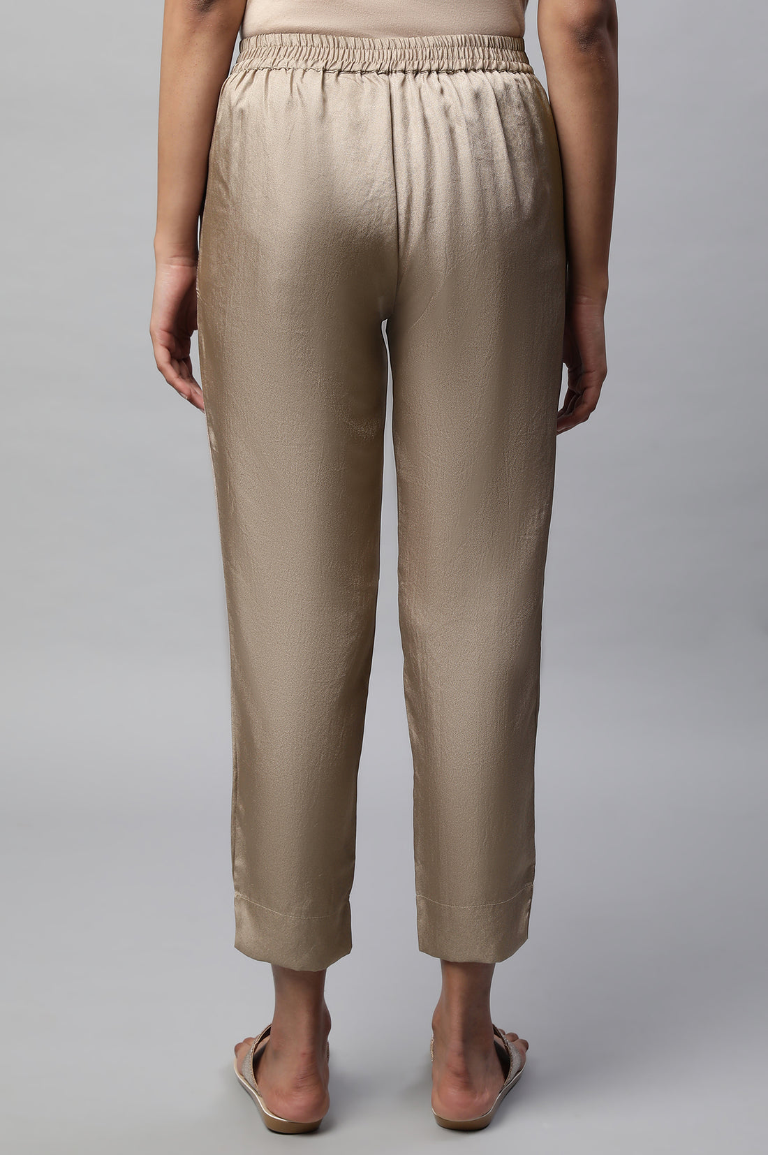 Gold Straight Fit Trouser Pants