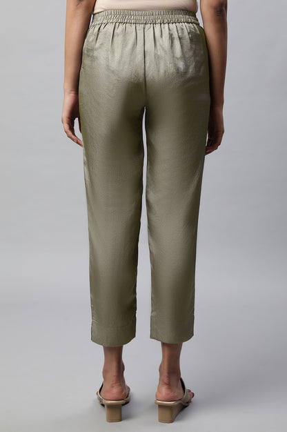 Green Straight Fit Trouser Pants