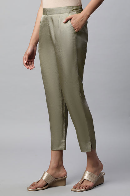 Green Straight Fit Trouser Pants