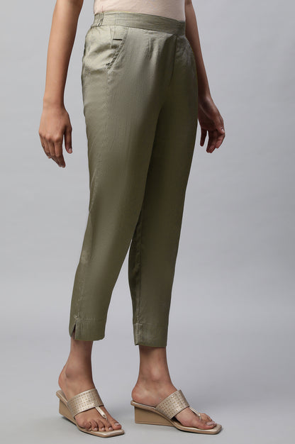 Green Straight Fit Trouser Pants