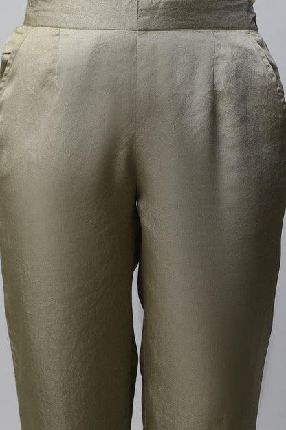 Green Straight Fit Trouser Pants