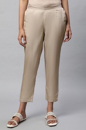 Gold Straight Fit Trouser Pants