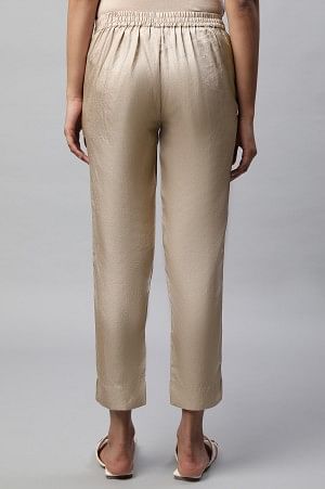 Gold Straight Fit Trouser Pants