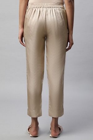 Gold Straight Fit Trouser Pants