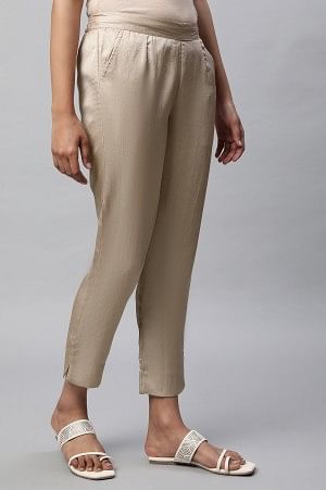 Gold Straight Fit Trouser Pants