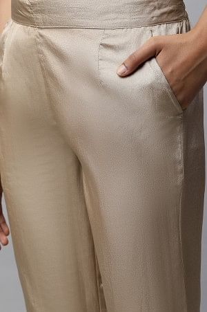 Gold Straight Fit Trouser Pants