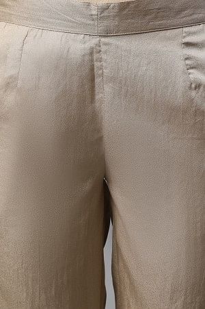 Gold Straight Fit Trouser Pants