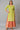 Orange Foil Printed Flared Skirt
