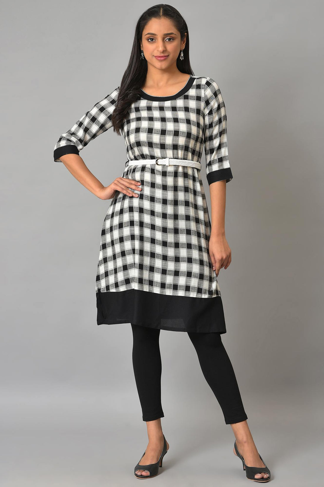 Black Cotton Lycra Tights