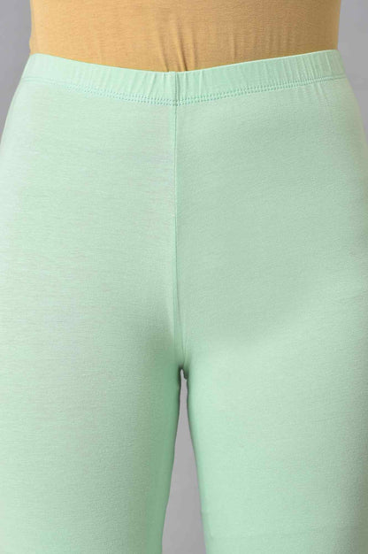 Pista Green Cotton Lycra Tights