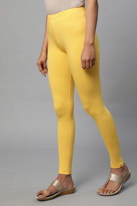 Yellow Cotton Lycra Tights