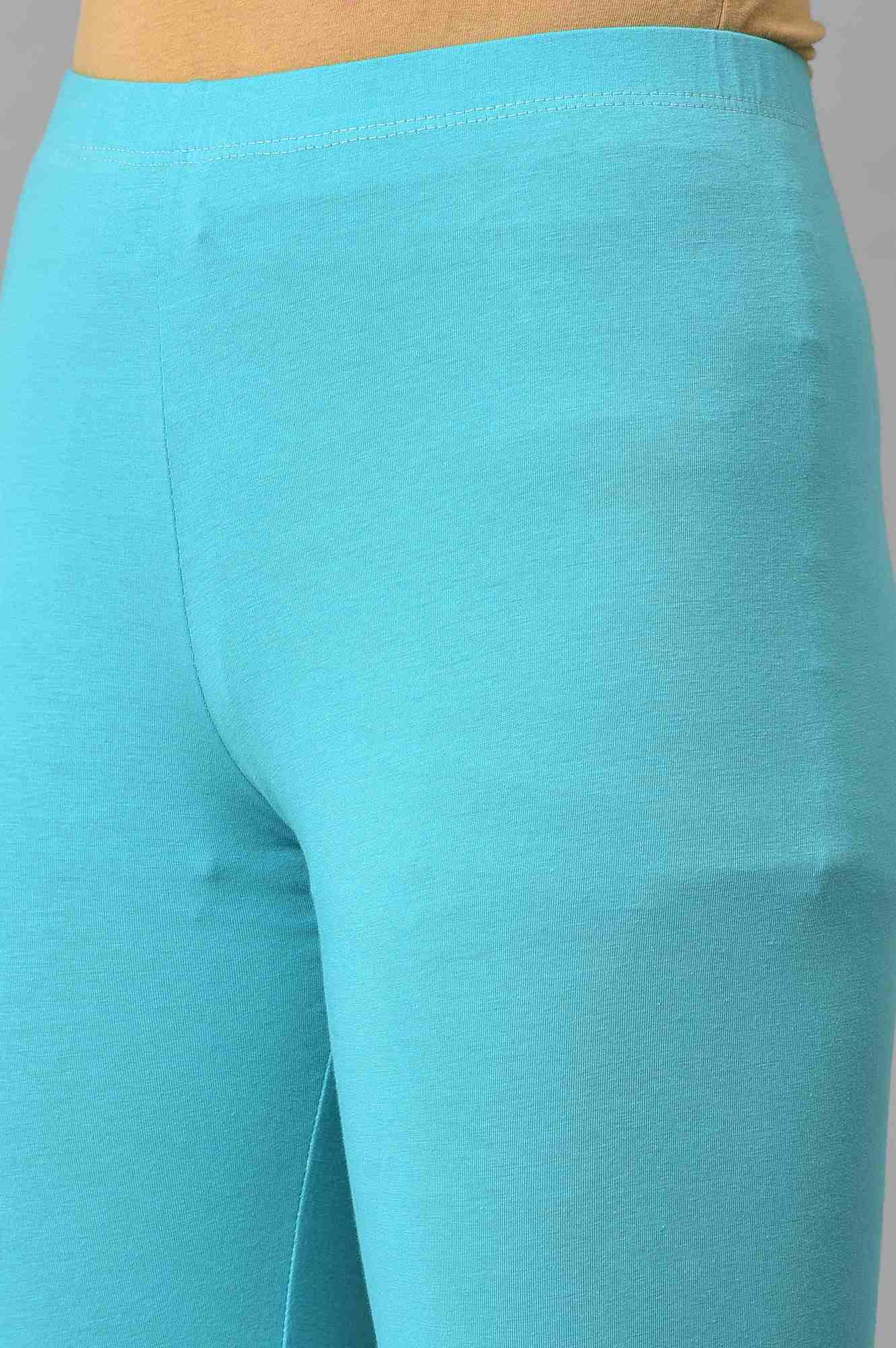 Green Cotton Lycra Tights