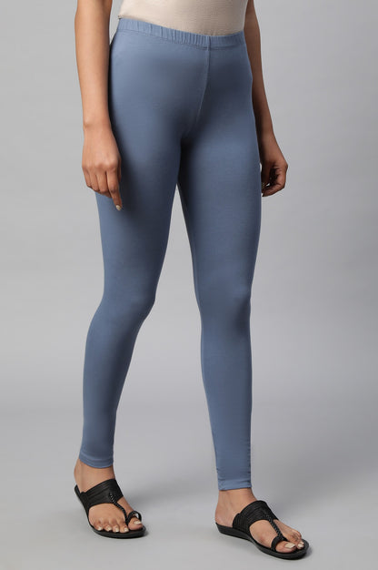 Grey Cotton Lycra Tights