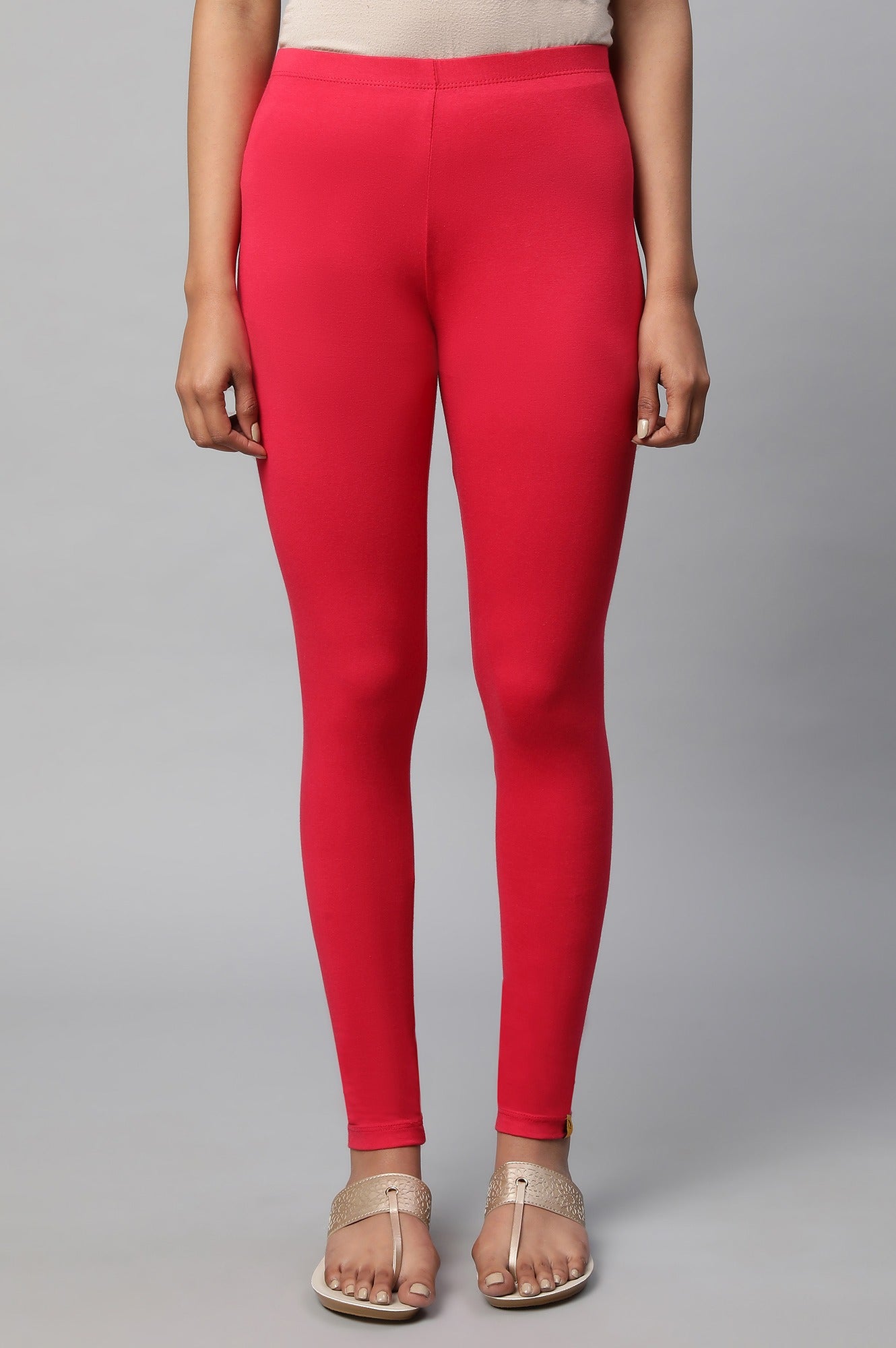 Red Cotton Lycra Tights