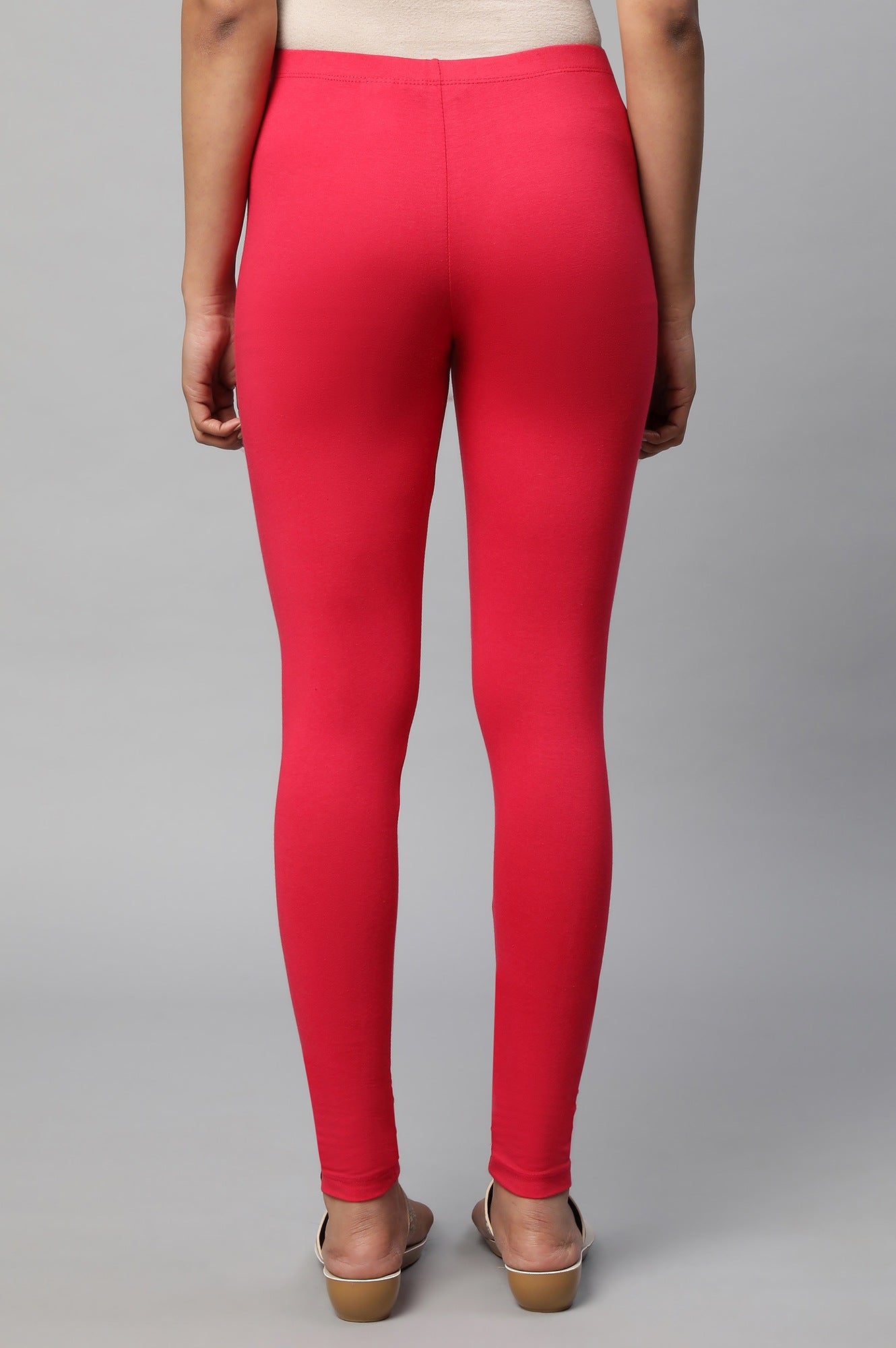 Red Cotton Lycra Tights