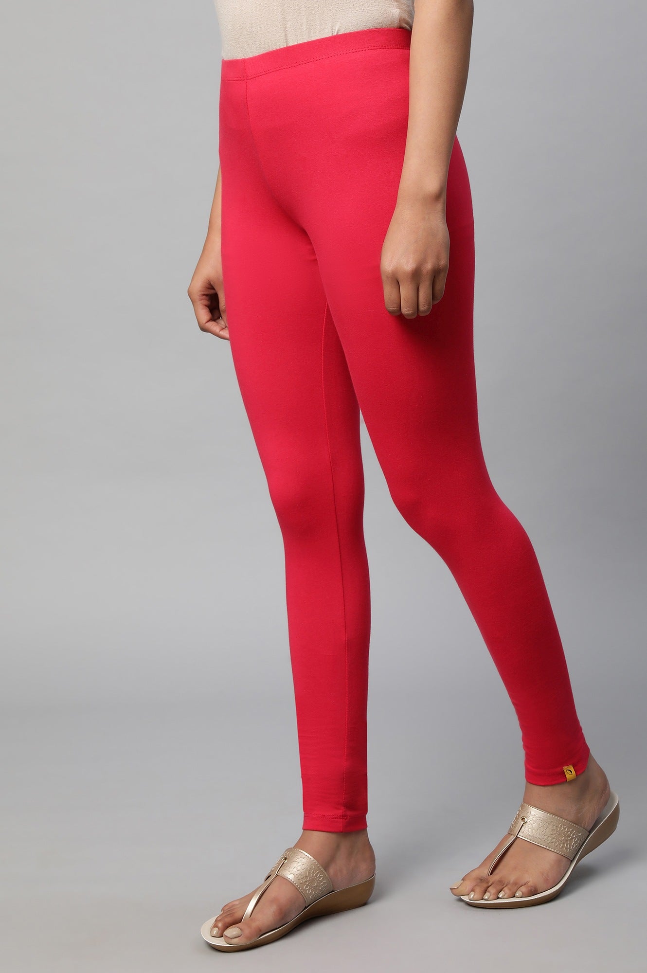 Red Cotton Lycra Tights