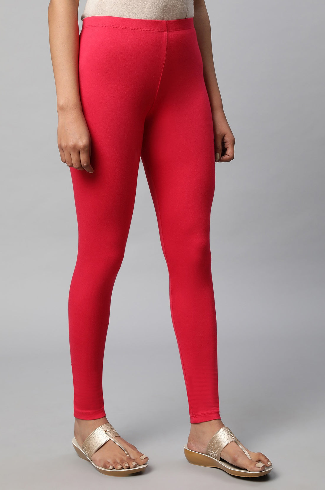 Red Cotton Lycra Tights