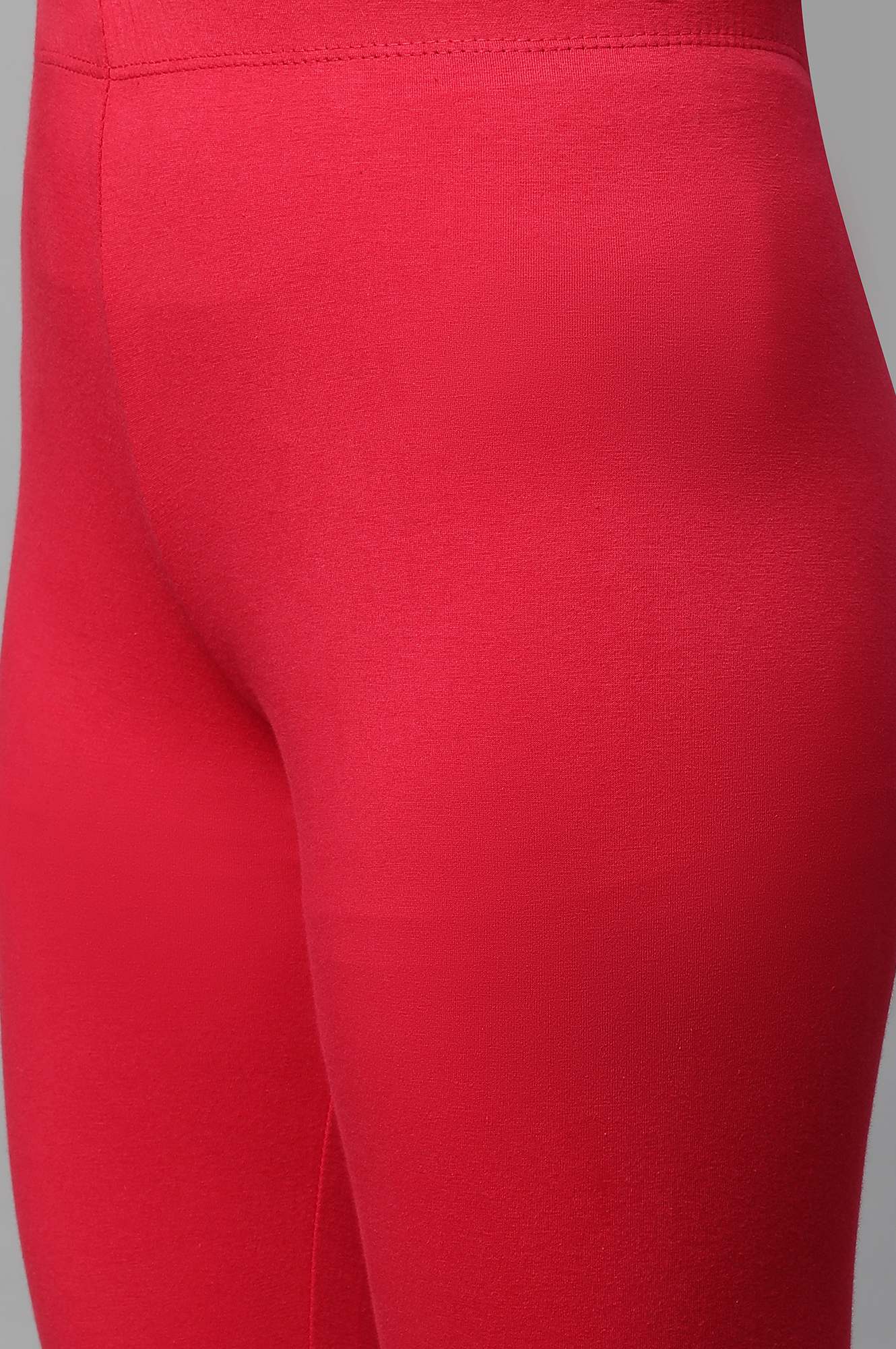 Red Cotton Lycra Tights