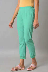 Green Straight Fit Trouser Pants