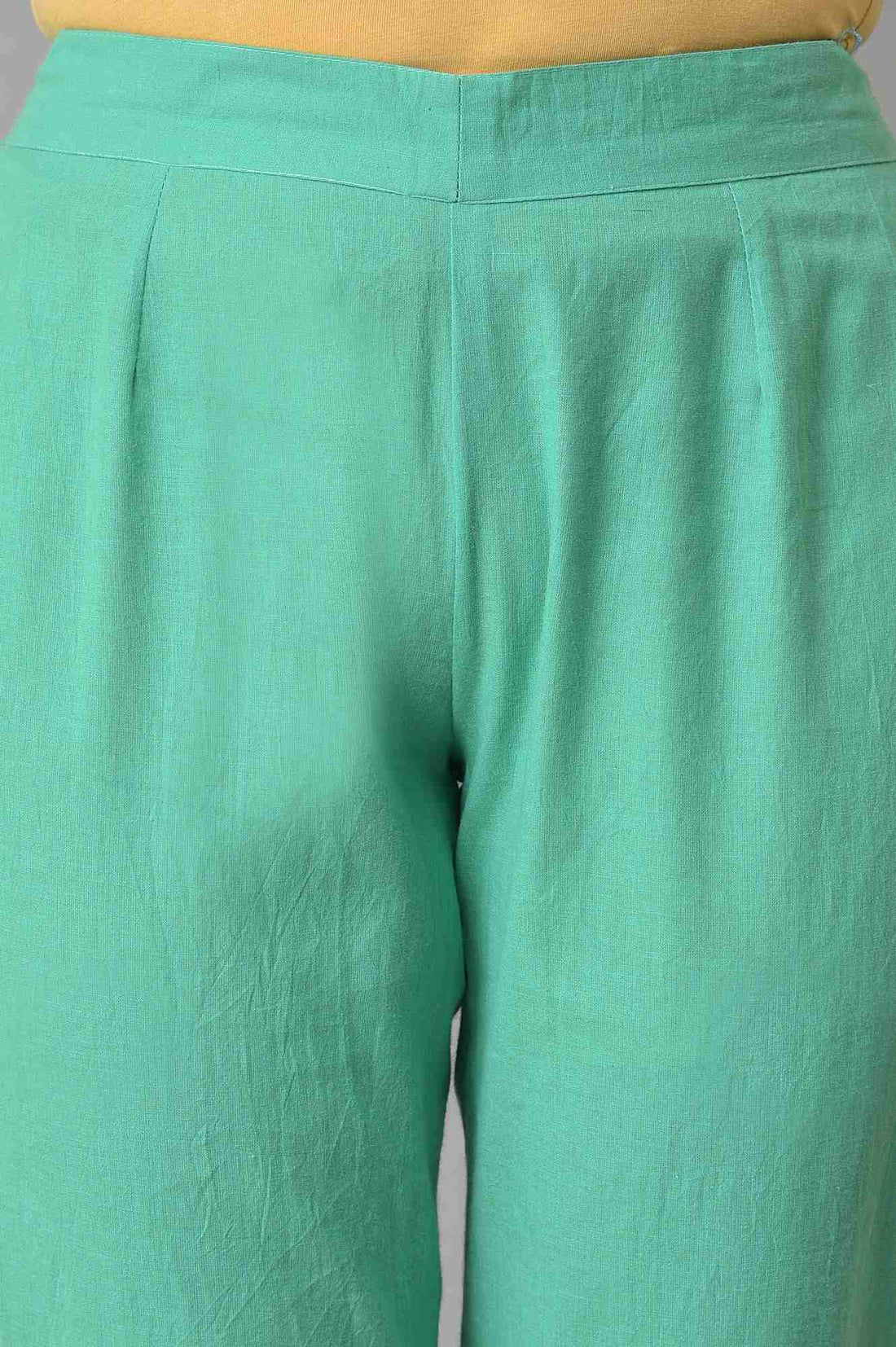 Green Straight Fit Trouser Pants