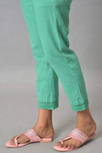 Green Straight Fit Trouser Pants