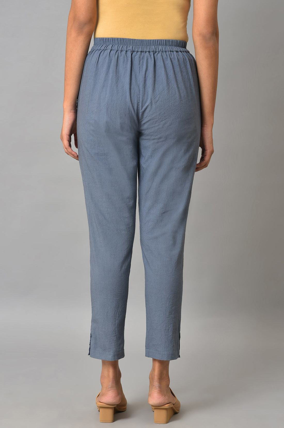 Grey Straight Fit Plus Size Trouser Pants