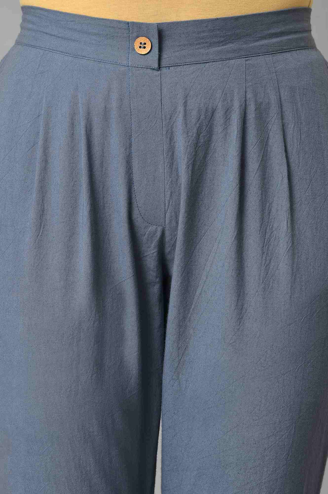Grey Straight Fit Plus Size Trouser Pants
