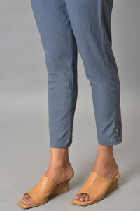 Grey Straight Fit Plus Size Trouser Pants