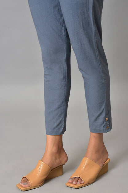 Grey Straight Fit Trouser Pants