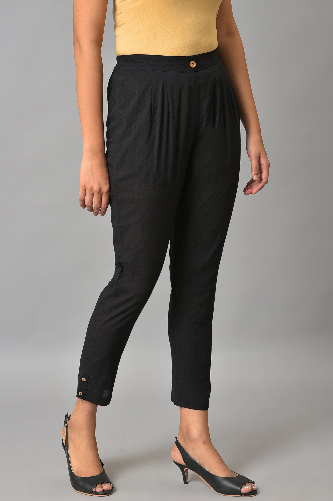 Black Straight Fit Plus Size Trouser Pants