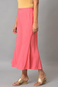 Pink Staight Fit Plus Size Women Palazzo