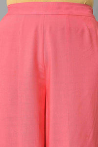 Pink Staight Fit Plus Size Women Palazzo