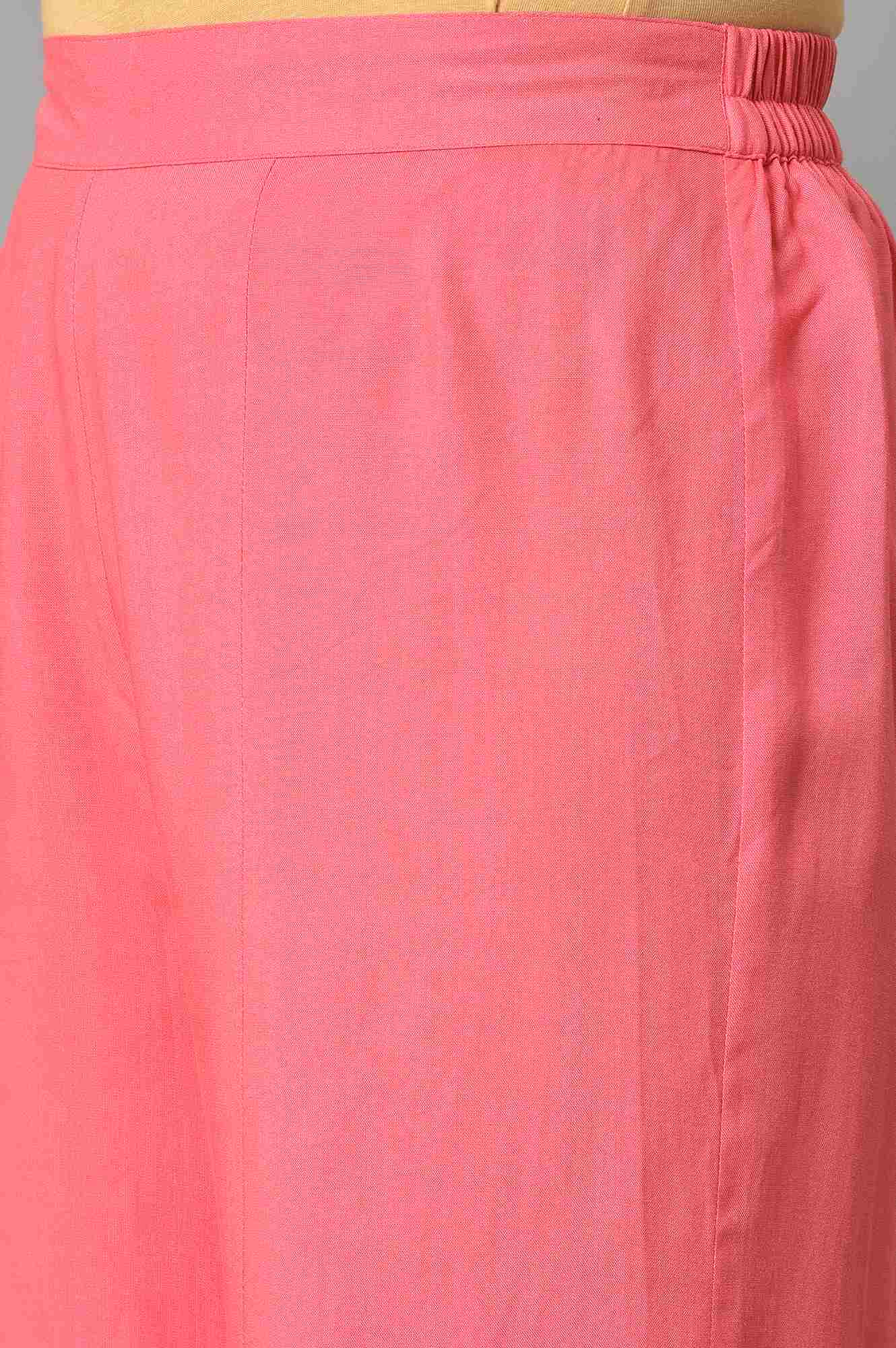 Pink Staight Fit Women Palazzo