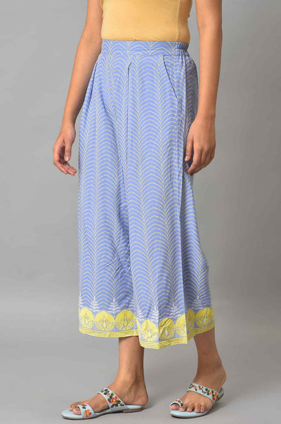Purple Floral Printed Culottes