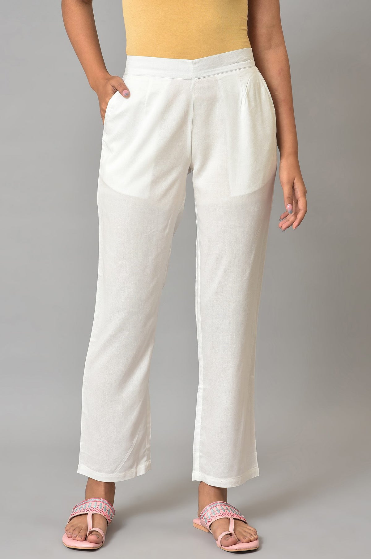 Aurelia White Palazzo- - S