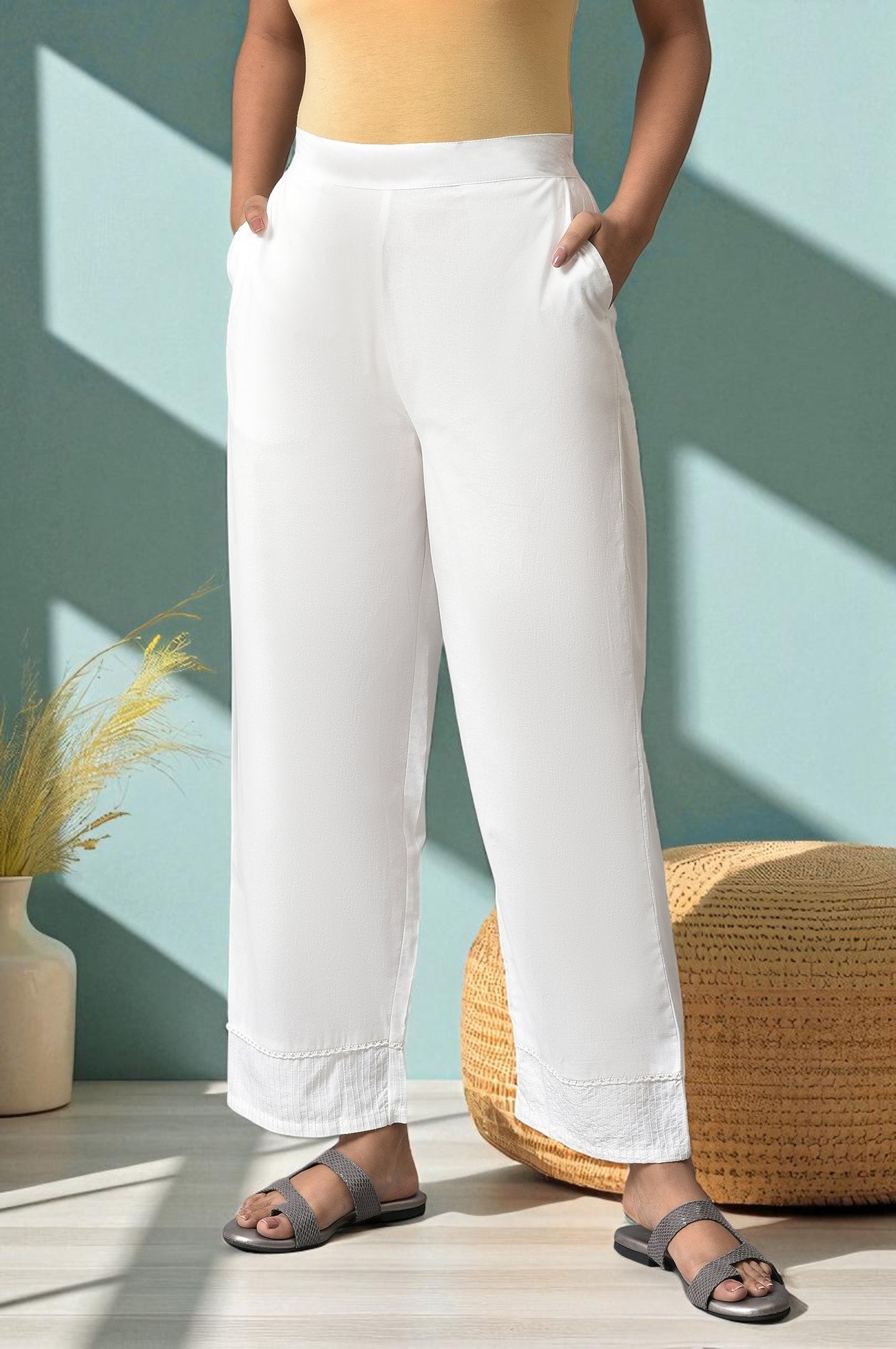 Aurelia White Palazzo-