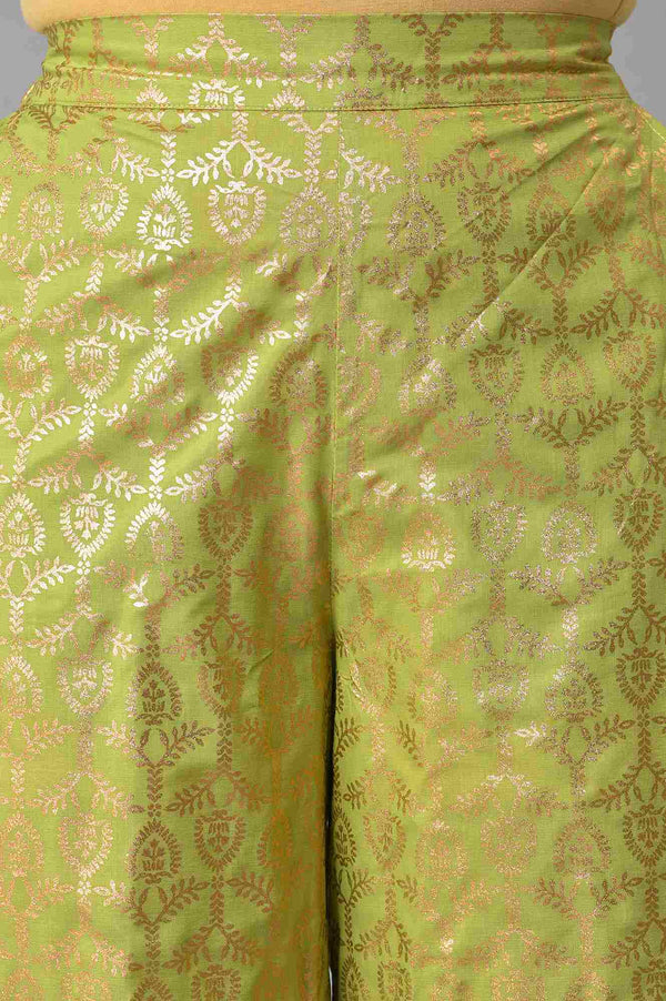 Green Staight Fit Women Palazzo