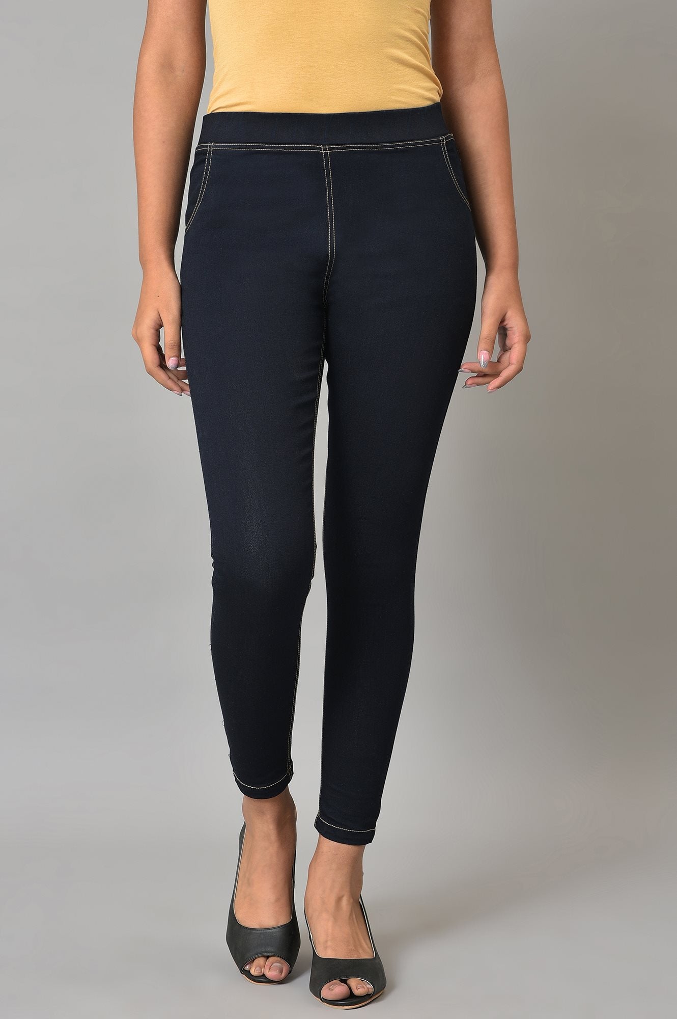 Blue Denim Lycra Jeggings