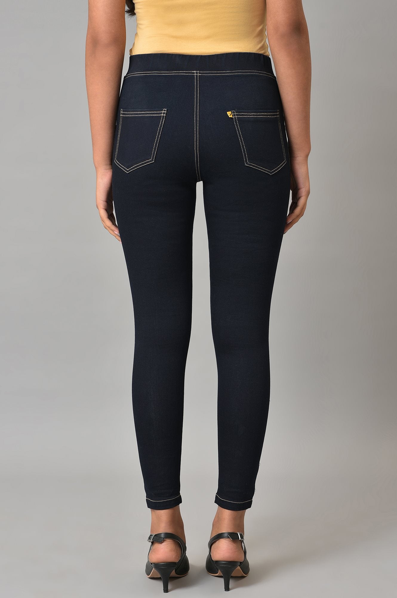 Buy Blue Denim Lycra Jeggings Online for Woman Shop for Aurelia