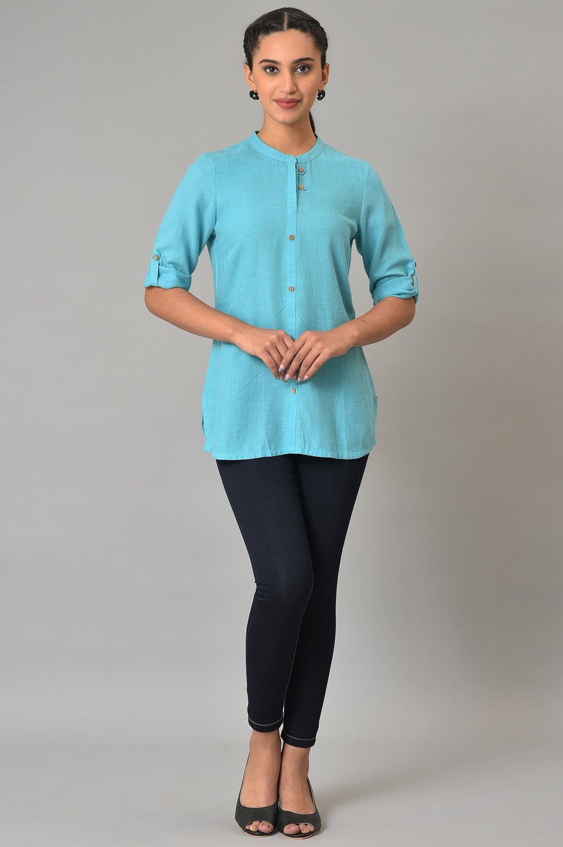 Blue Denim Lycra Jeggings