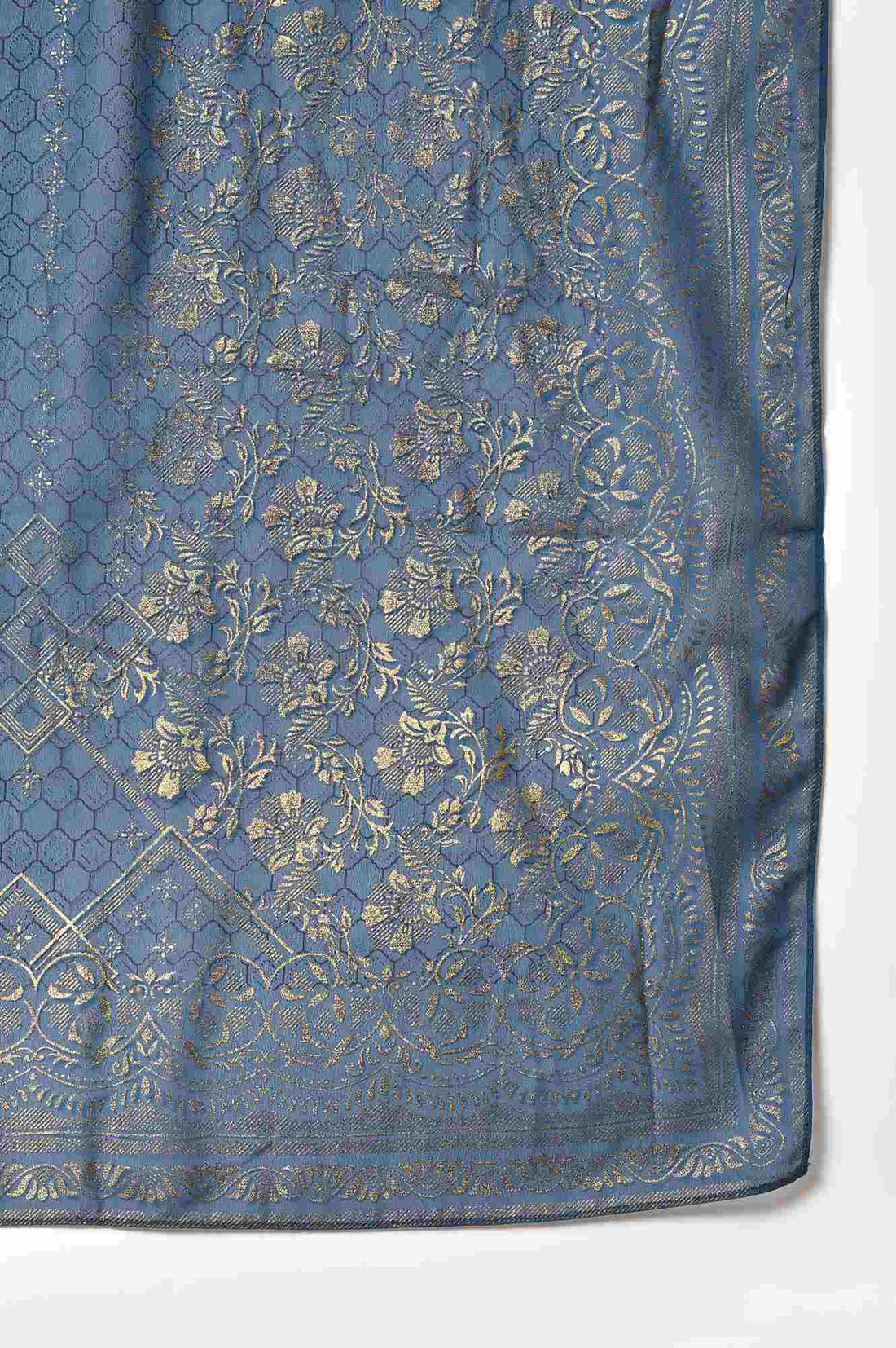Blue Printed Ethnic Dupatta